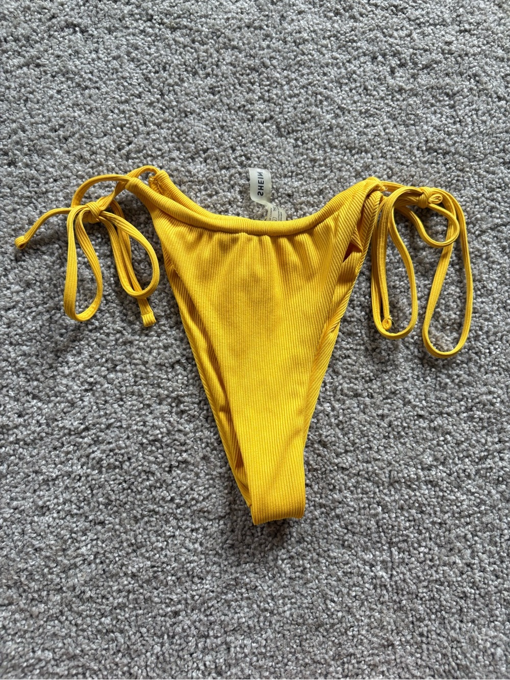 SHEIN Mustard Ribbed Tank Top